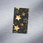 黄金の星とシームレスなパターン マグネット名刺 (インサイチュ)