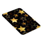 黄金の星とシームレスなパターン マグネット (右側)