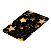 黄金の星とシームレスなパターン マグネット (左側)