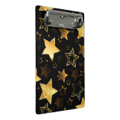 黄金の星とシームレスなパターン ミニクリップボード (アングル)