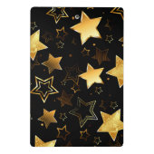 黄金の星とシームレスなパターン ミニクリップボード (裏面)