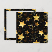 黄金の星とシームレスなパターン メニュー (正面/裏面)