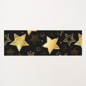 黄金の星とシームレスなパターン ヨガマット (裏面(横))