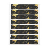 黄金の星とシームレスなパターン ラップアラウンドラベル (シート)