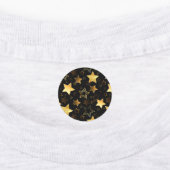 黄金の星とシームレスなパターン ラベル (貼付)