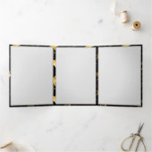 黄金の星とシームレスなパターン 三つ折りプログラム (内部)