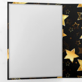 黄金の星とシームレスなパターン 三つ折り案内状 (内部最初)