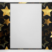 黄金の星とシームレスなパターン 三つ折り案内状 (内部中)