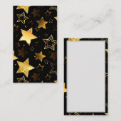 黄金の星とシームレスなパターン 予約カード (正面/裏面)