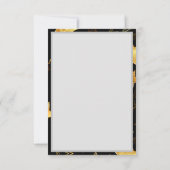 黄金の星とシームレスなパターン 出欠カード (裏面)