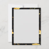 黄金の星とシームレスなパターン 出欠カード (裏面)