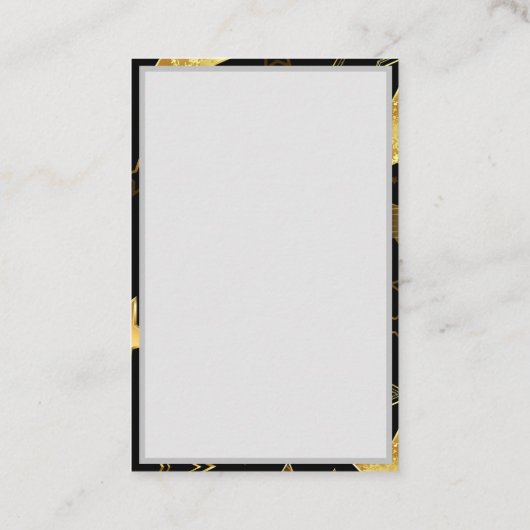 黄金の星とシームレスなパターン 名刺 (裏面)