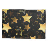 黄金の星とシームレスなパターン 枕カバー (裏面)