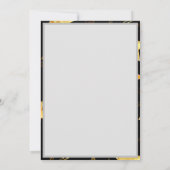 黄金の星とシームレスなパターン 案内状 (裏面)