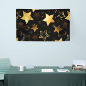 黄金の星とシームレスなパターン 横断幕 (トレードショー)