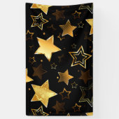 黄金の星とシームレスなパターン 横断幕 (縦)