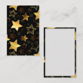 黄金の星とシームレスなパターン 紹介カード (正面/裏面)