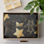 黄金の星とシームレスなパターン 薄葉紙 (ギフト)