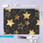 黄金の星とシームレスなパターン 薄葉紙 (クラフト)