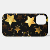 黄金の星とシームレスなパターン Case-Mate iPhoneケース (裏面 (横))