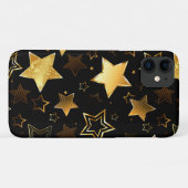 黄金の星とシームレスなパターン Case-Mate iPhoneケース (裏面(横))