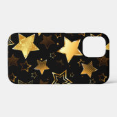 黄金の星とシームレスなパターン Case-Mate iPhoneケース (裏面 (横))
