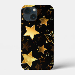 黄金の星とシームレスなパターン iPhone 13 MINIケース