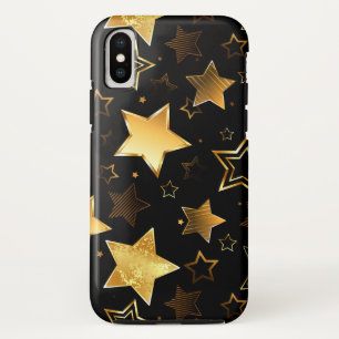 黄金の星とシームレスなパターン iPhone XSケース