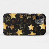 黄金の星とシームレスなパターン Case-Mate iPhoneケース (裏面(横))