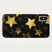 黄金の星とシームレスなパターン Case-Mate iPhoneケース (裏面(横))