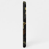 黄金の星とシームレスなパターン iPhoneケース (左側)