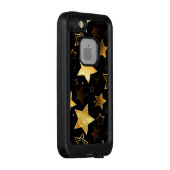 黄金の星とシームレスなパターン LifeProof iPhoneケース (裏面/右)