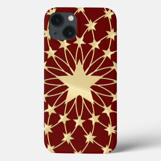 黄金の星のマトリックスが広がる円 Case-Mate iPhoneケース (裏面)