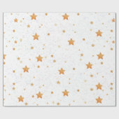 黄金の星の模様 ラッピングペーパー (フラット)