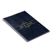 黄金の星ファンシー付き異教の青 ノートブック (右側)