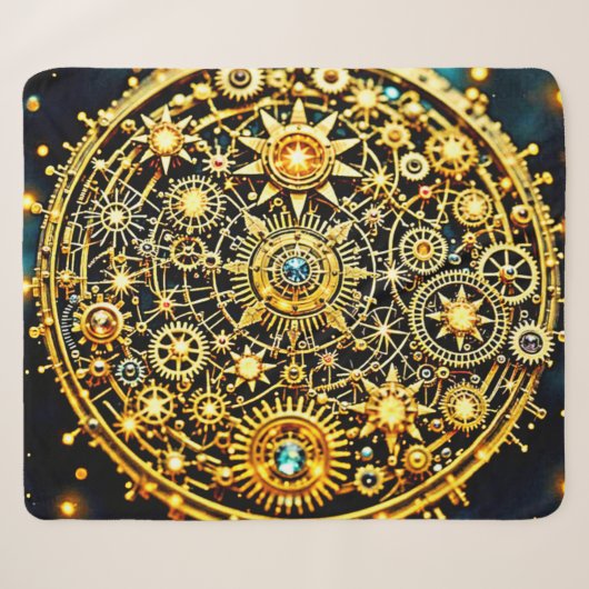 黄金の時計仕掛けの天体芸術 シェルパブランケット (正面(横))