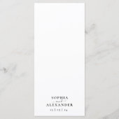 黄金の暗灰色の瑪瑙 メニュー (裏面)