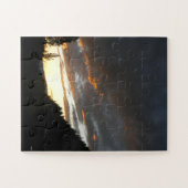 黄金の曇りの夕日… ジグソーパズル (横)