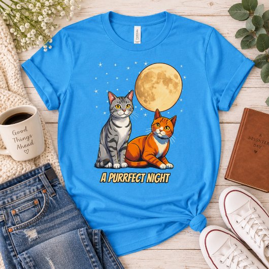 黄金の月と猫 Tシャツ