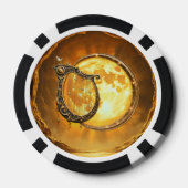 黄金の月の天のハープ ポーカーチップ (裏面)