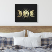 黄金の月の聖幾何学 キャンバスプリント (インサイチュ (寝室))