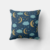 黄金の望峰の月と雲の天空 クッション (裏面)