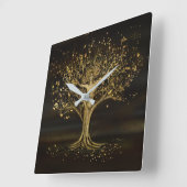 黄金の木の女神 スクエア壁時計 (傾斜)