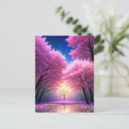 黄金の木の魔法の輝き ポストカード (スタンド正面)