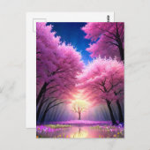 黄金の木の魔法の輝き ポストカード (正面/裏面)