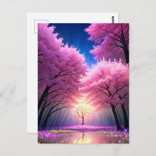 黄金の木の魔法の輝き ポストカード (正面/裏面)