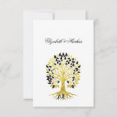 黄金の木は永遠に洗練さ結婚れた サンキューカード (裏面)