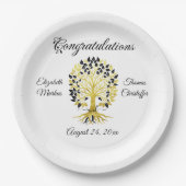 黄金の木は永遠に洗練さ結婚れた ペーパープレート (正面)