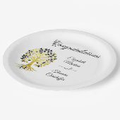 黄金の木は永遠に洗練さ結婚れた ペーパープレート (アングル)