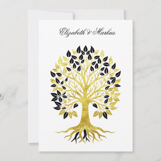 黄金の木は永遠に洗練さ結婚れた 招待状 (裏面)